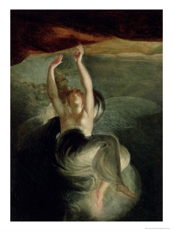 Titiana Discovering the Ring of the Nibelung in the Opera "The Ring of the Nibelung" Richard Wagner