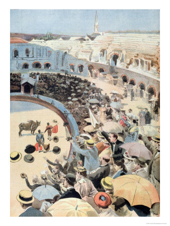 Bullfight in at Nimes, Illustration from "Le Petit Journal", 1894