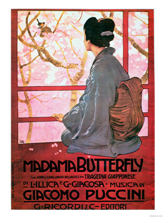 Frontispiece of the Score Sheet for "Madame Butterfly" by Giacomo Puccini