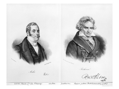 Esprit Auber and Ludwig Van Beethoven Giclee Print