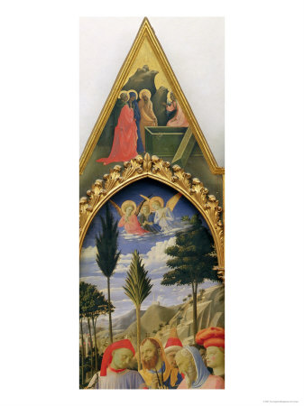 Santa Trinita Altarpiece, Frame and Pinnacles by Lorenzo Monaco Completed circa 1434