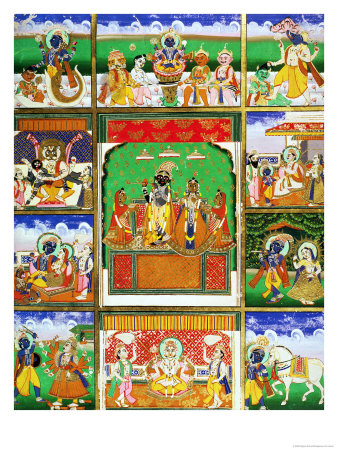 Vishnu in the Centre of His Ten Avatars, Jaipur, Rajasthan