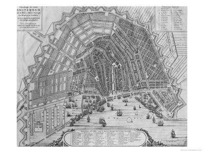 Map of Amsterdam, 1662
