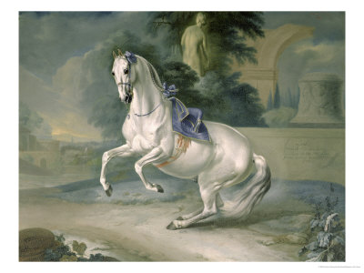 The White Stallion "Leal" En Levade, 1721