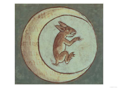 The Rabbit in the Moon from a History of the Aztecs and the Conquest of Mexico, Spanish