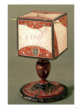 Cubical Sundial Showing the Time in Ancient Italian, Babylonian and Jewish Systems of Hours