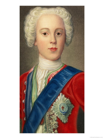 Prince Charles Edward Louis Philip Casimir Stewart the Young Pretender or "Bonnie Prince Charlie"