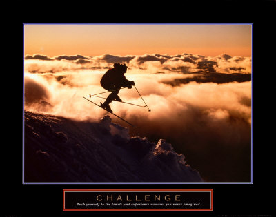 Challenge: Skier in Clouds Poster