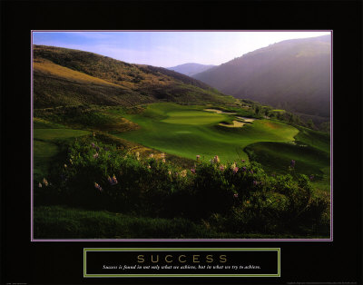 Success: Golf Course in Hills Poster
