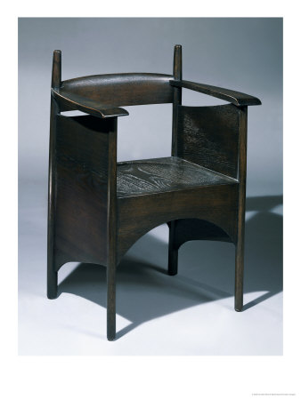 A Stained Oak Armchair for the Argyle Street Tea Rooms, Glasgow, 1896
