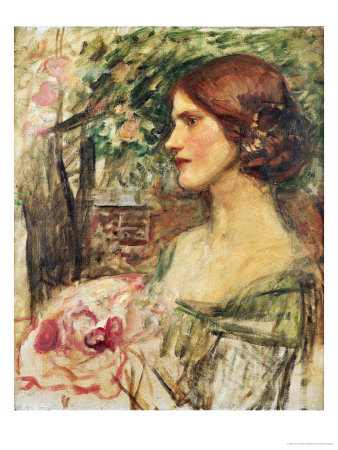 Portrait of a Lady in a Green Dress