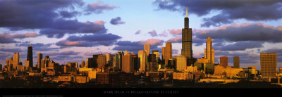 Chicago Skyline at Sunset