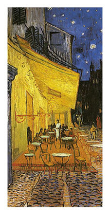 Buy The Caf&eacute; Terrace on the Place du Forum, Arles, at Night, c.1888 (detail) at AllPosters.com