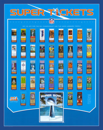 XLI Super Bowl Tickets Poster