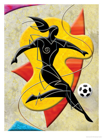 Buy Soccer Player Kicking Ball at AllPosters.com