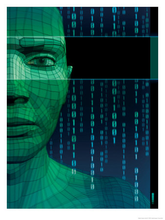 Texture, Solid Model Face with Binary Code