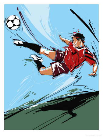 Buy Man Kicking a Soccer Ball at AllPosters.com