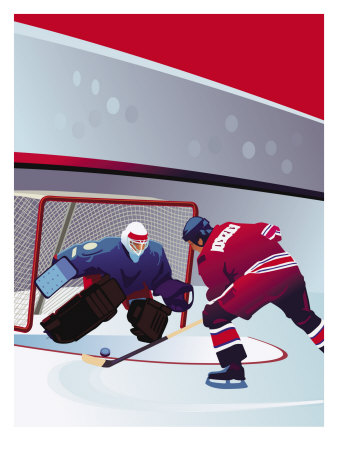 People Playing Hockey Poster