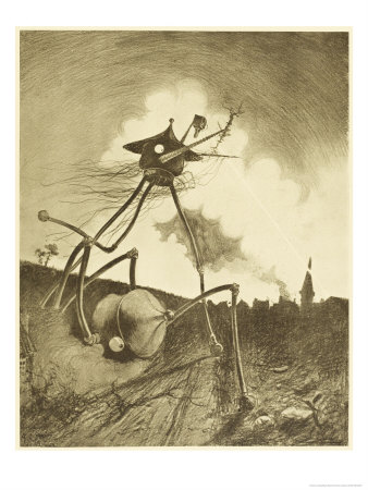 The War of the Worlds, a Martian Fighting-Machine in Action