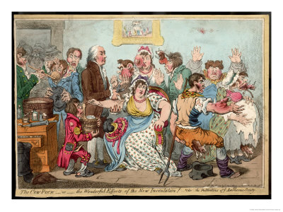 The "Cow Pock" or the Wonderful Effects of the New Inoculation, Satire on Jenner