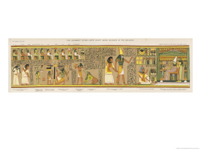 Judgement of the Dead Before Osiris in the Underworld