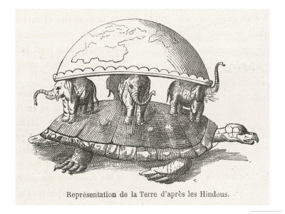 According to Hindu Belief the Earth is Supported on Elephants Standing on a Tortoise