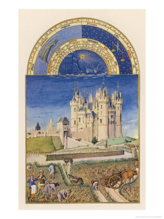 September the Wine Harvest Takes Place Close to the Chateau De Saumur
