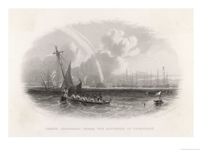 British Naval Boat Taking Soundings Under the Batteries of Cronstadt