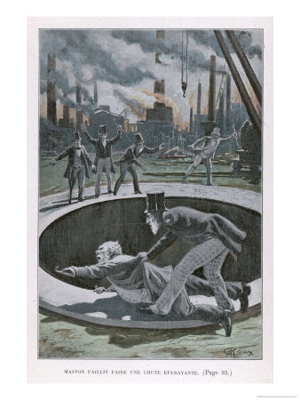 De La Terre a La Lune, Maston Nearly Falls into the Barrel of the Gun