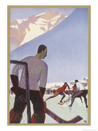 An Ice-Hockey Match in Chamonix France Poster