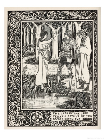 Arthur Learns of the Sword Excalibur from the Lady of the Lake