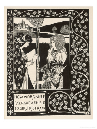 Morgan Le Fay Gives a Shield to Sir Tristram