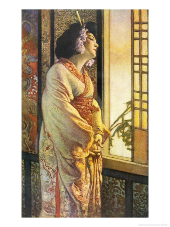 Blanche Bates in the Stage Play Madam Butterfly by Long and Belasco on Which the Opera is Based