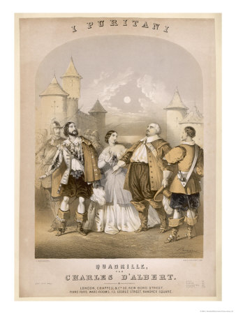 Group of Musical Puritans from Bellini's Opera of That Name