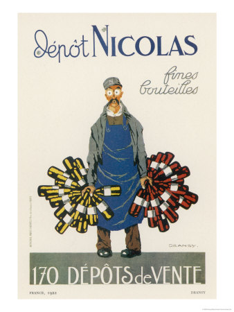 Poster for the Nicolas Chain of Wine Shops France