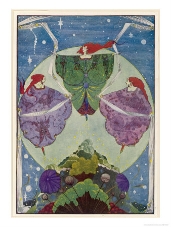 Three Mysterious Women Float Above the Hill