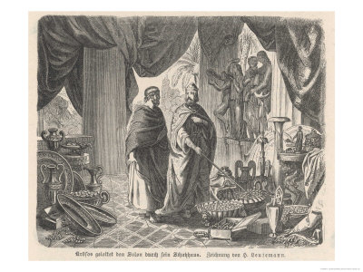Croesus King of Lydia Showing Solon His Wealth