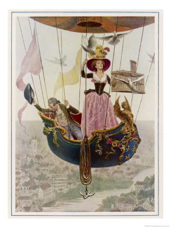 The First Manned Flight in a Gas Balloon Over Paris