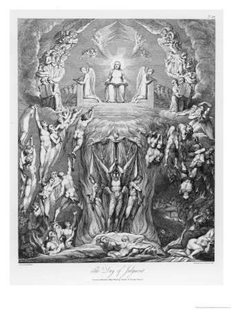 The Day of Judgment, God Presides an Angel Sounds the Last Trump the Virtuous