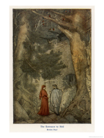 Virgil and Dante at the Entrance to Inferno: Abandon Hope All Ye Who Enter Here!