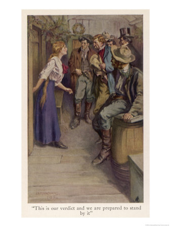 Minnie the Heroine Persuades the Men Not to Lynch Johnson