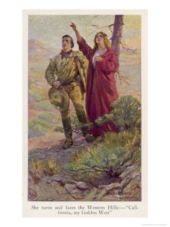 Minnie the Heroine with Dick Johnson the Hero in the Desert