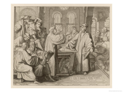 At Leipzig in Disputation with Johann Eck He Denies the Supreme Authority of Popes and Councils