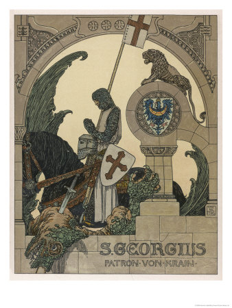 Saint George Praying after Slaying the Dragon