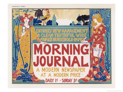 Poster for the Morning Journal New York, a Modern Newspaper at a Modern Price