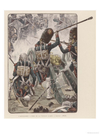 Battle of Hanau Prussian Cavalry Attack the French Foot Artillery of the Garde Imperiale