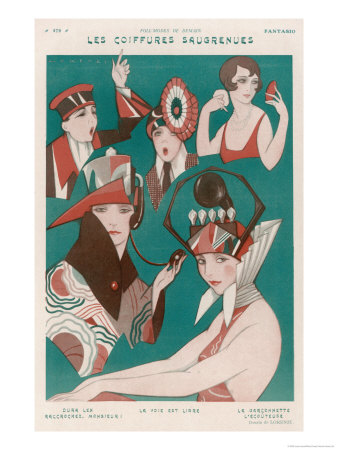 Satirical Comment on the Outrageously Bizarre Hat Styles of the Day