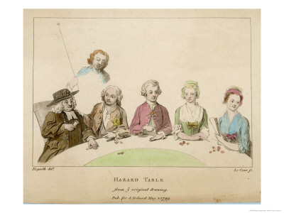 Men and Women Sit Gambling at a Hazard Table