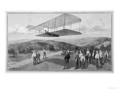 Orville and Wilbur Wright Test Unpowered Gliders Against the Wind at Kitty Hawk