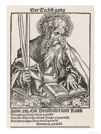 Saint Paul of Tarsus Rabbi Tentmaker Missionary Reading Book Swords in Hand